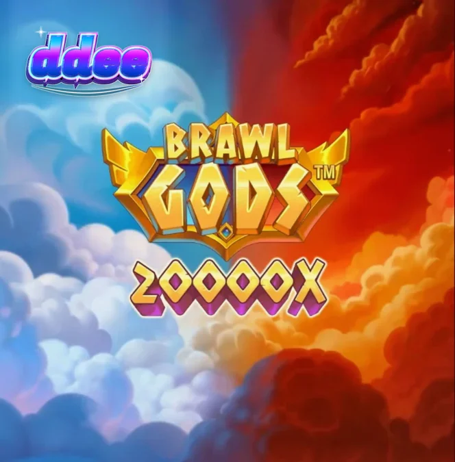 Interface visual do jogo de slot Brawl Gods com tema mitológico